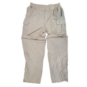 Columbia Titanium Mens M Convertible Zip Off Cargo Pants Khaki Outdoor Hiking